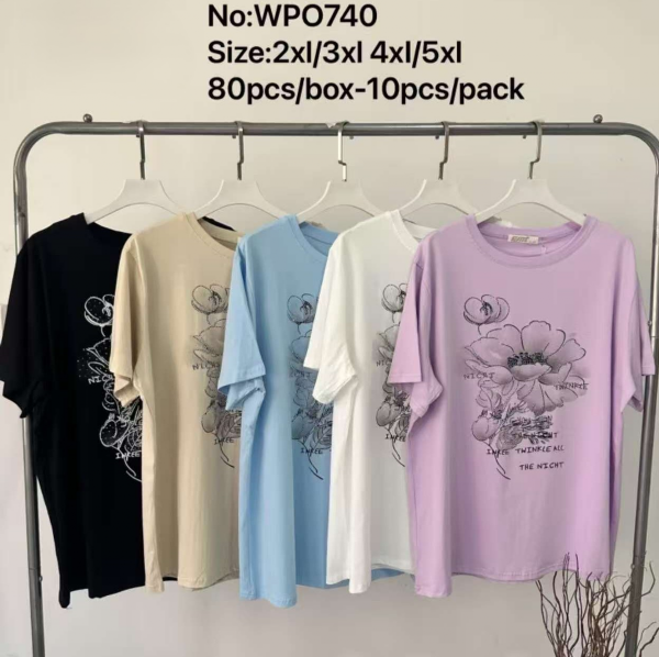 Bluzki damskie Roz 2XL-5XL, Mix Kolor Paczka 10 szt 1